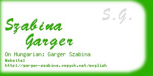szabina garger business card